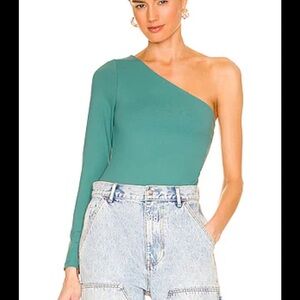 Susana Monaco Green and Blue Asymmetrical Top